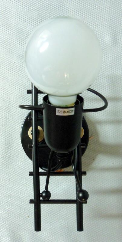Mid Century Modern Abstract Climbing Man Wall Sconce Light