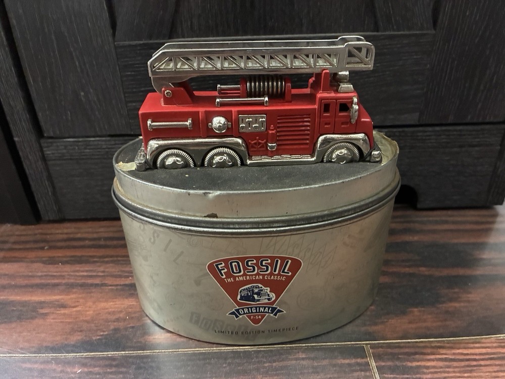 Fossil Fire truck With Clock