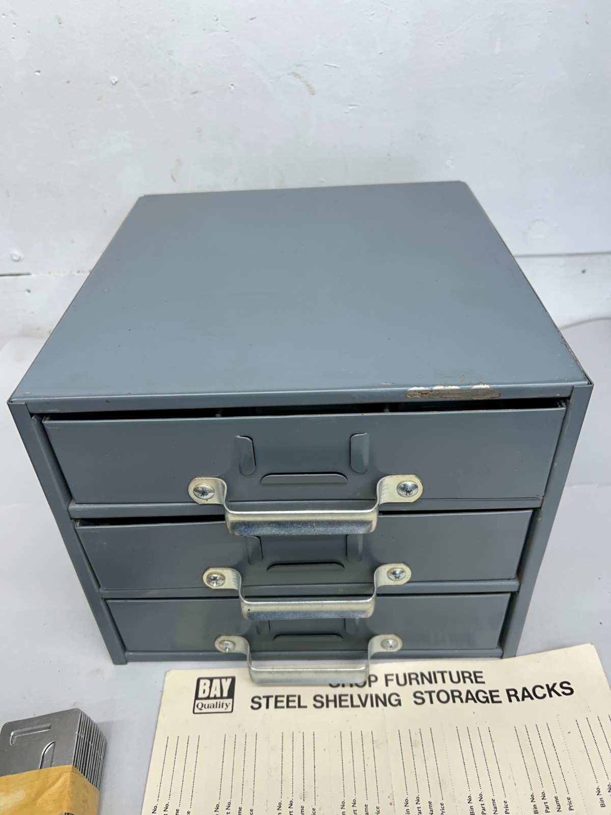 Machinist Metal 3 Drawer Divided Parts Organizer Hardware Storage Cabinet