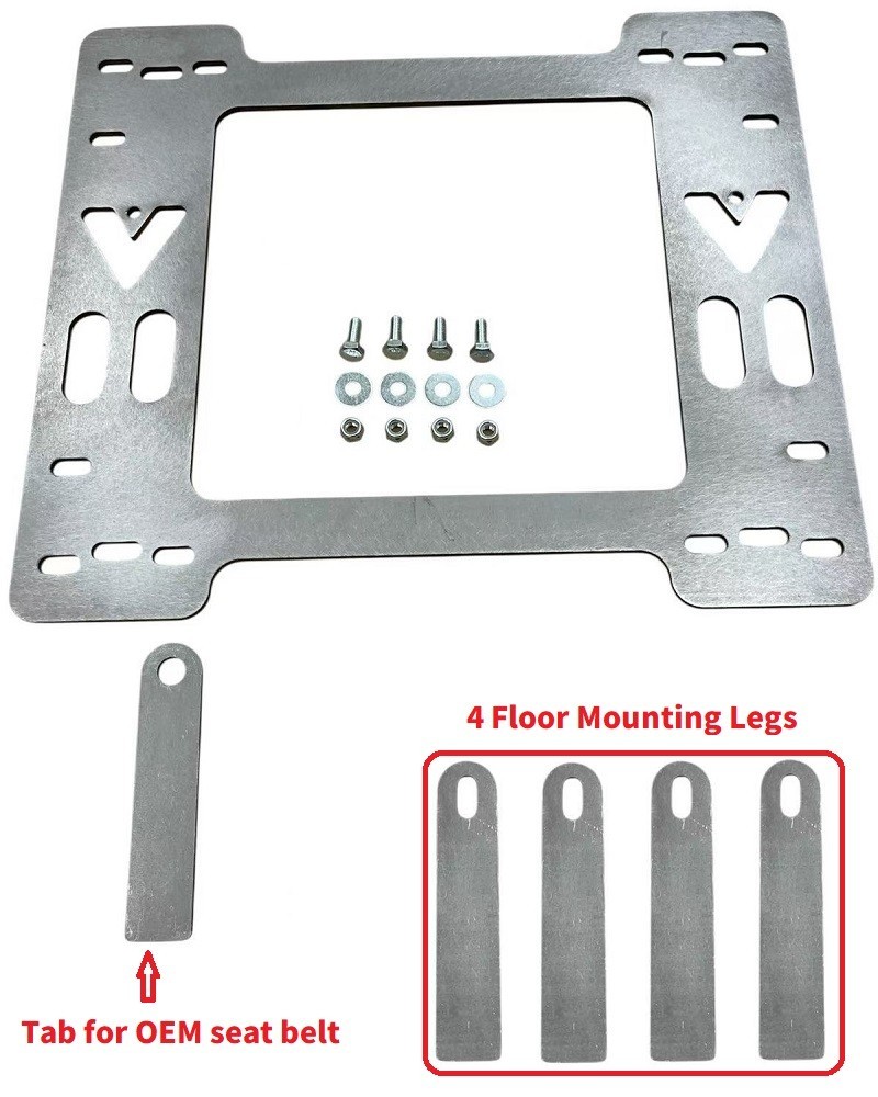 1 PAIR TANAKA HEAVY DUTY 5mm DIY UNIVERSAL RACING SEAT BRACKETS RAIL ADAPTERS