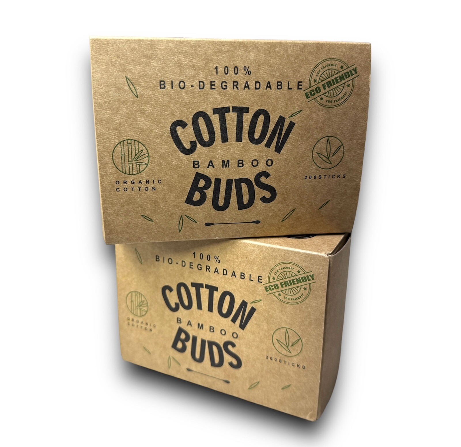 Bamboo Qtips Cotton Buds with Wooden Sticks QTips for Ears Swabs 2 Box 400 Count