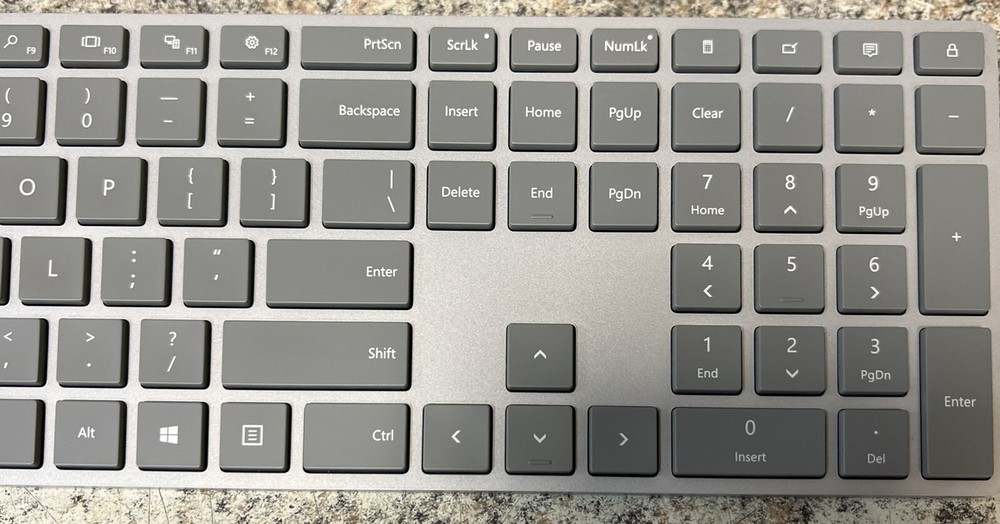 Microsoft Surface Slim Bluetooth Silver REPLACEMENT KEYBOARD KEYCAPS KEYS (1742)