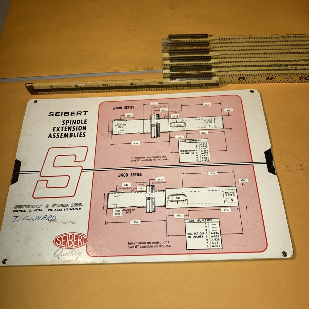 Vtg Siebert Morse Taper Dimensional Datalizer Shutlock Adjustable Adaper Assmbly
