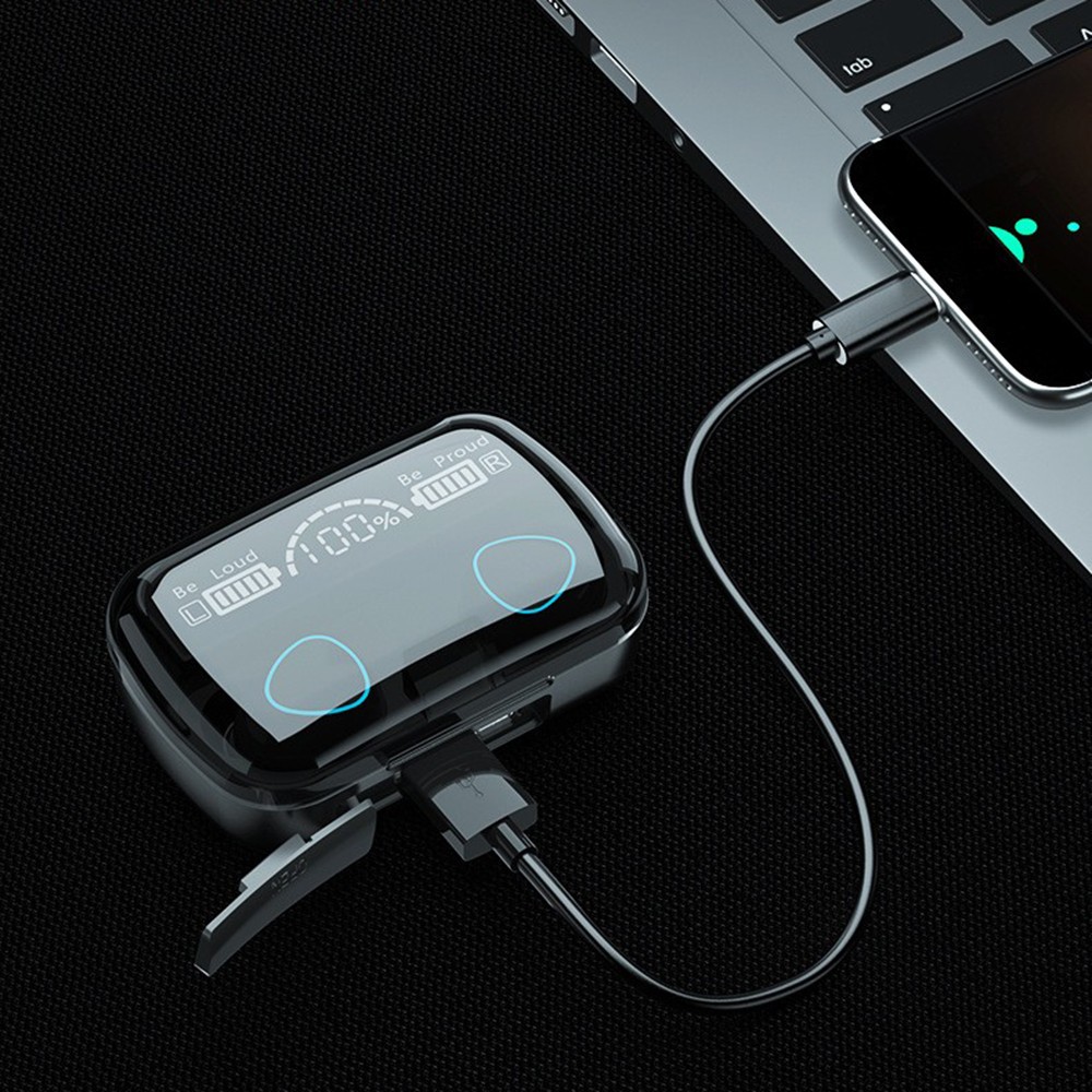 TWS Bluetooth Earbuds Waterproof Bluetooth 5.2 Headset Noise Cancelling Wireless