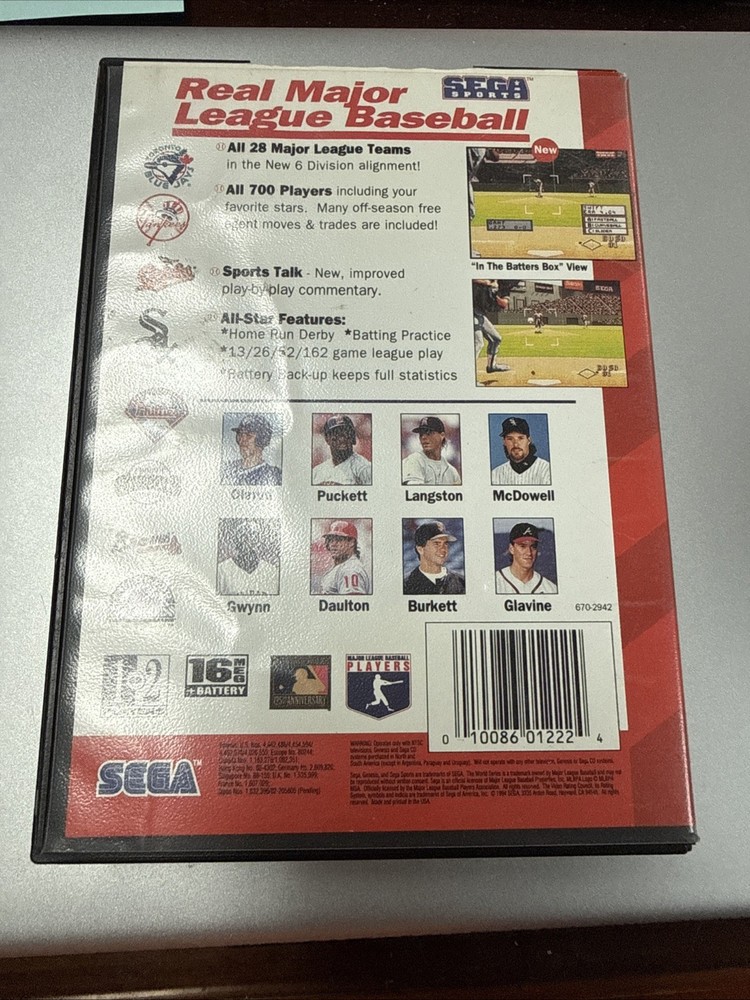 World Series Baseball Case (SEGA Genesis) Authentic BOX ONLY