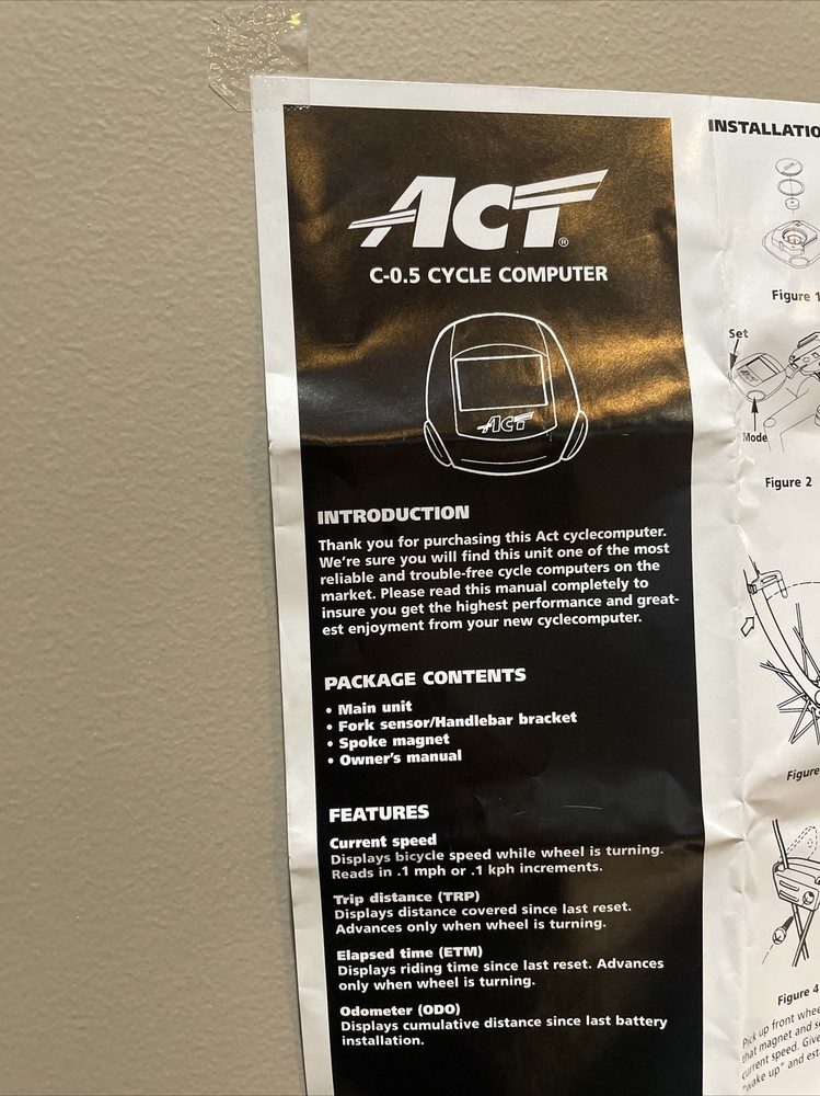 NOS Vintage ACT - Cycle Computer C-0.5