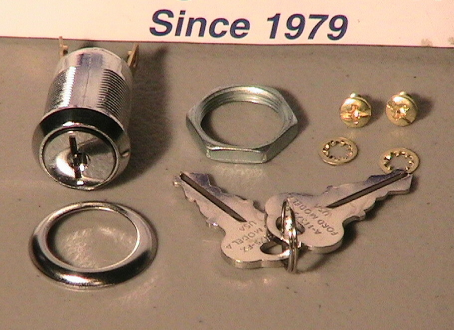 1928-1931 Model A Ford Ignition Switch and Keys.
