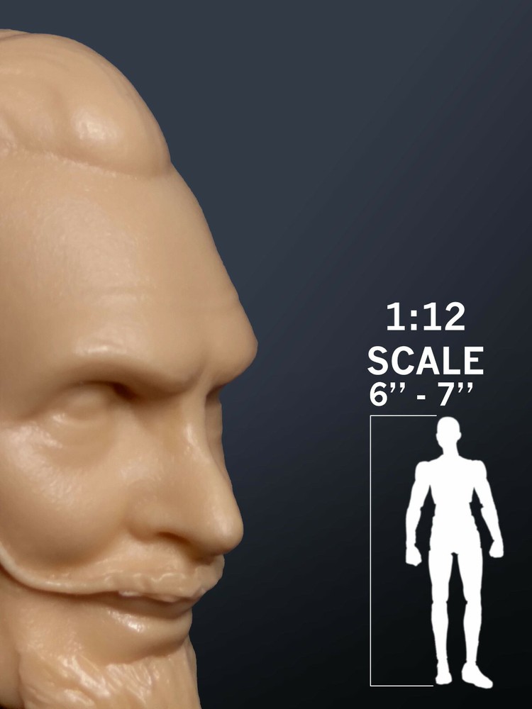 Star Wars Old Jedi Don-Wan Custom Head Cast Only 1:12th or 6-7" scale