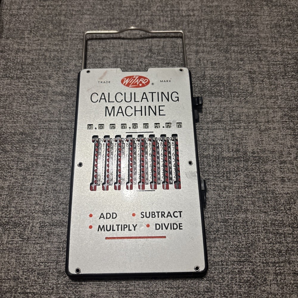 Vintage Wizard Calculating Machine Mechanical Calculator Made in Germany Math