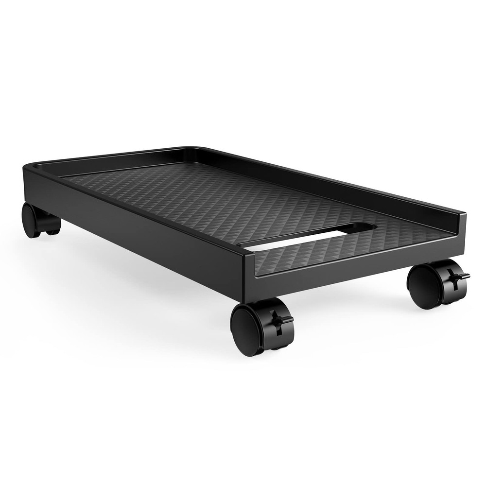 Computer Tower Stand, Mobile CPU Holder with 4 Caster Wheels Computer Tower S...