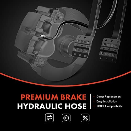 Front Brake Hydraulic Hoses Compatible with Chevy, GMC Front Left and Right