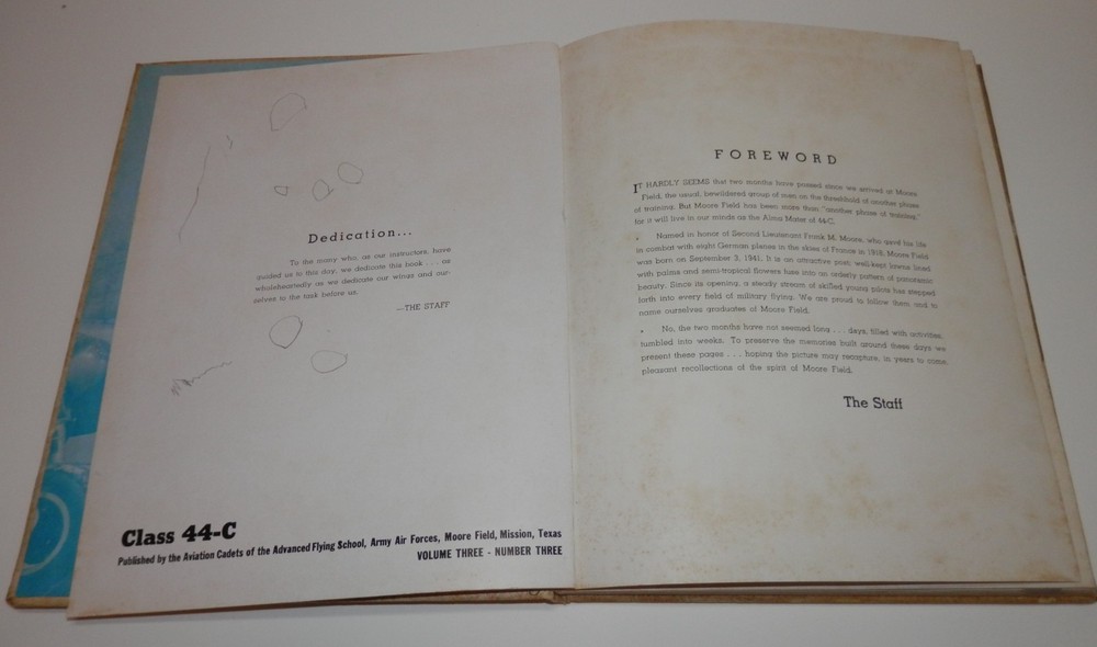 Moore Field 1944 Class 44C 5th Flight Squadron Cadet Class Book