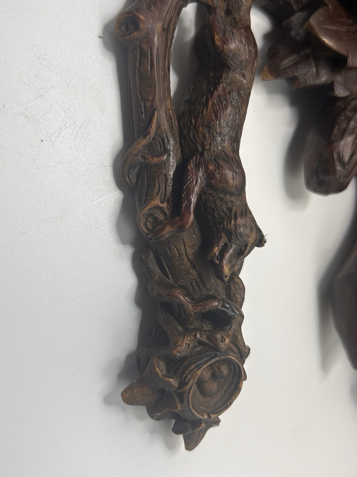 19th Century Swiss Black Forest Hand Carved Ink Stand