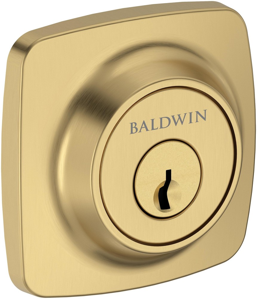 Baldwin SC.SSD Soft Square Solid Brass Single Cylinder Keyed - Brass