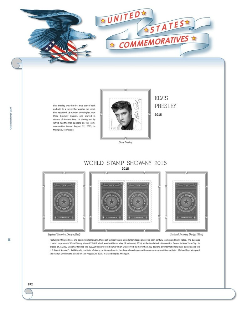 2015 U.S. Commemorative Singles COMPLETE Supplement (White Ace Alternative)
