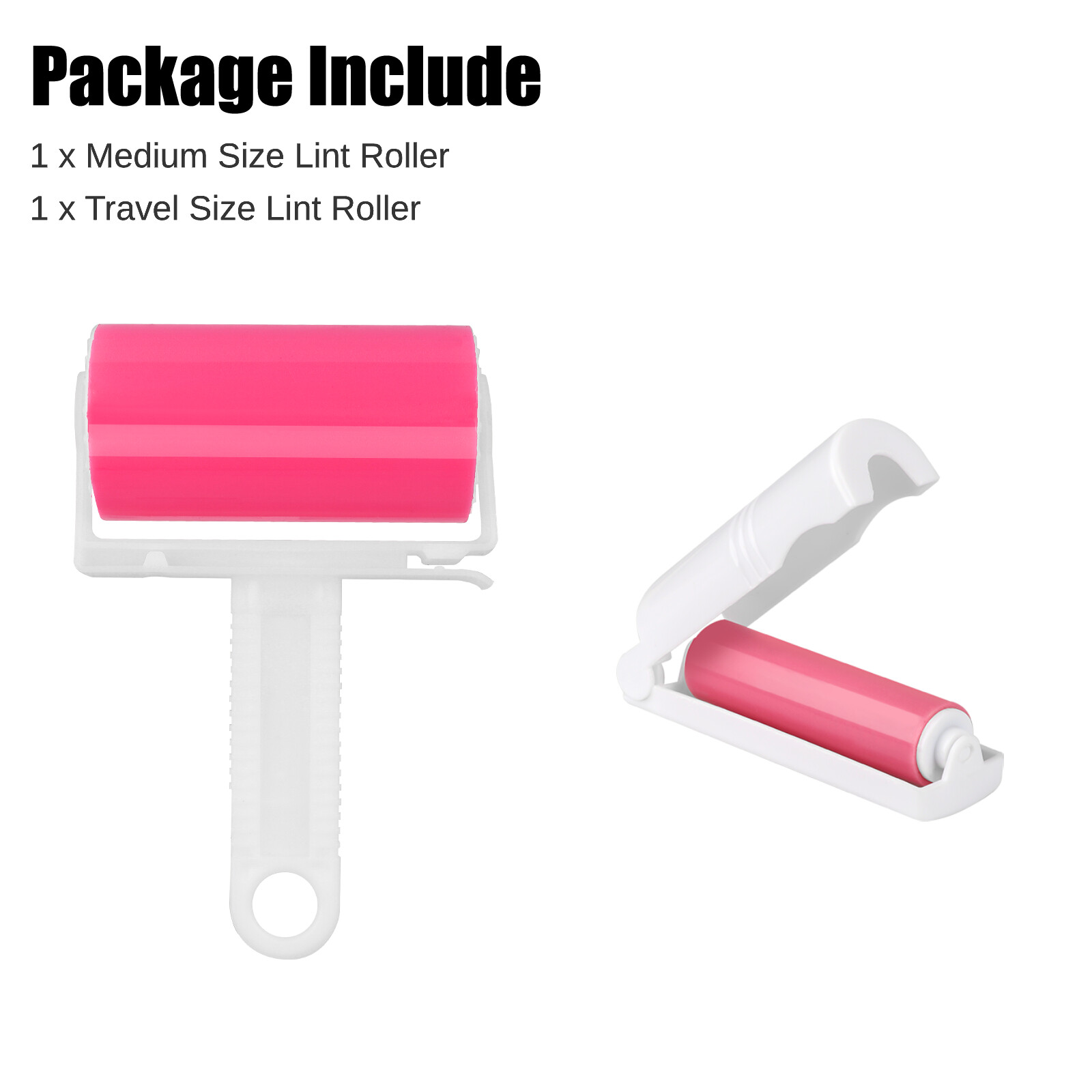 2Pcs Sticky Lint Roller Washable Reusable Hair Remover Portable For Pets Clothes