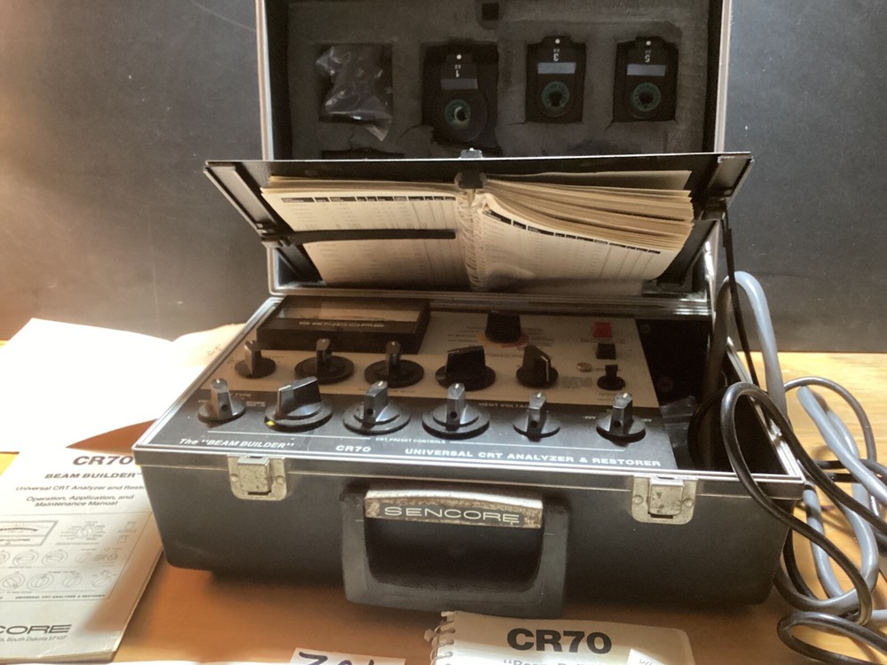 (RARE FIND!) SENCORE CR70 Beam Builder, Universal CRT Analyzer & Restorer Manual