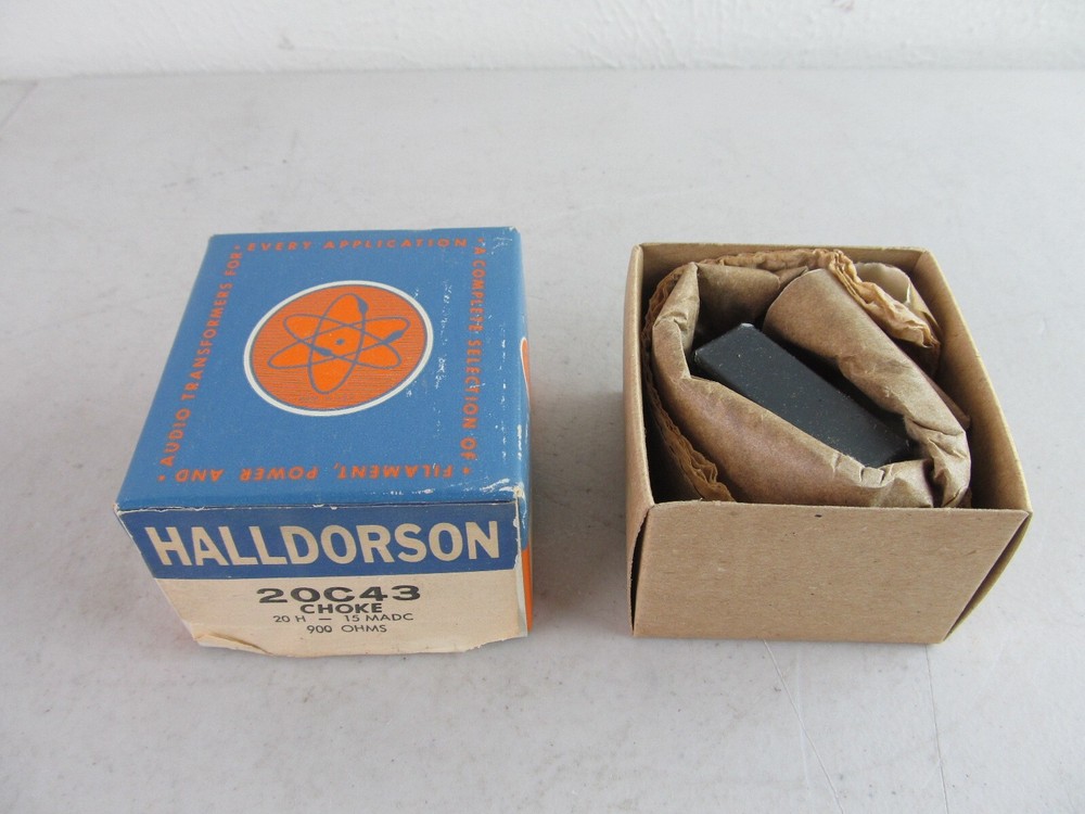 Halldorson Choke 20H 15mA DC 900 ohms New in Box