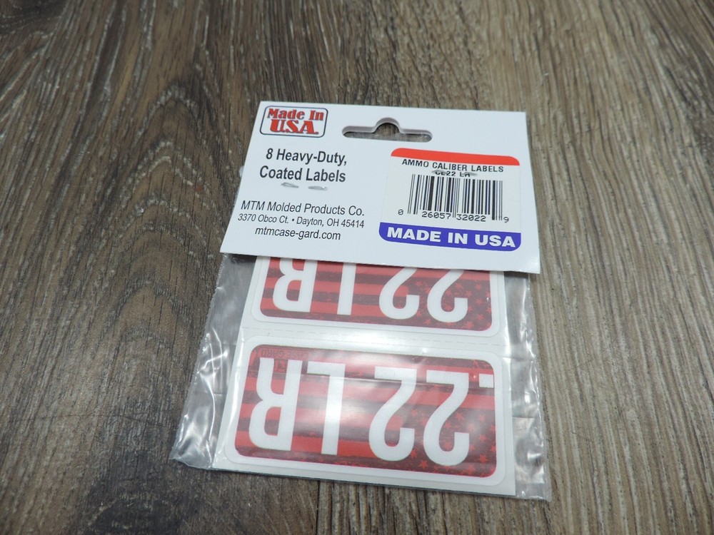 MTM Ammo Can Caliber Labels 8 Pack .22LR CL22