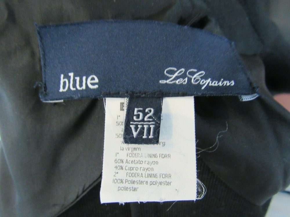 Les Copans Black Blazer Jacket Size 52