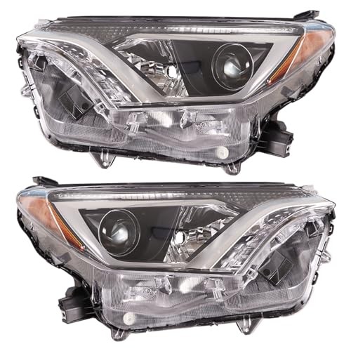 Driver & Passenger Side Headlights Assembly Left & Right Headlamps Assembly
