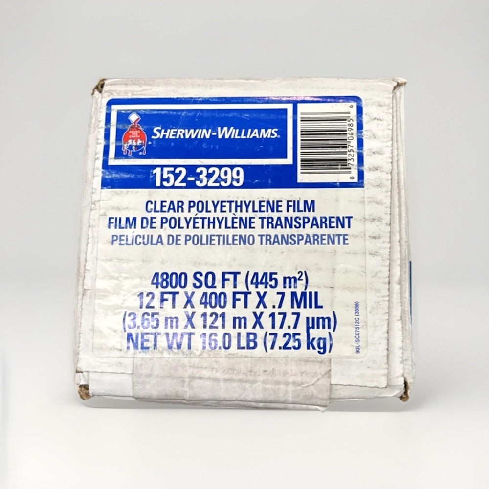 (2) SHERWIN-WILLIAMS Clear Plastic Sheeting 4800 SQ FT