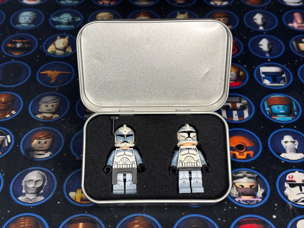 Lego Pocket Fig Case Black and Silver