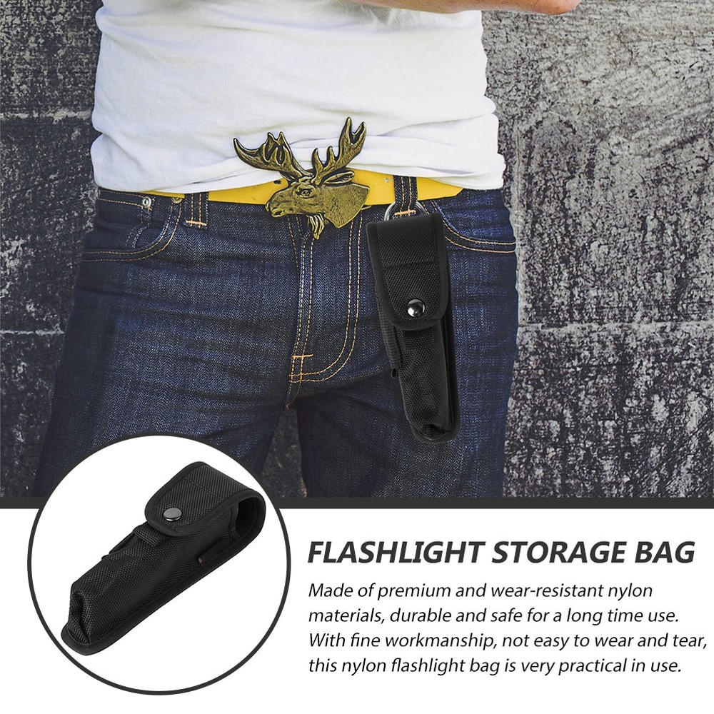 2 Pcs Multi-function Flashlight Pouch for Duty Belt Holder Portable