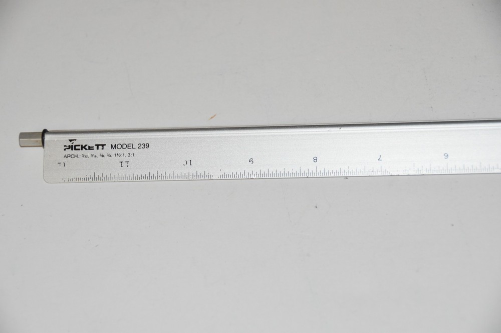 Pickett Rapid Rule 12" Architecture Adjustable Triangular Scale Model #239 ruler