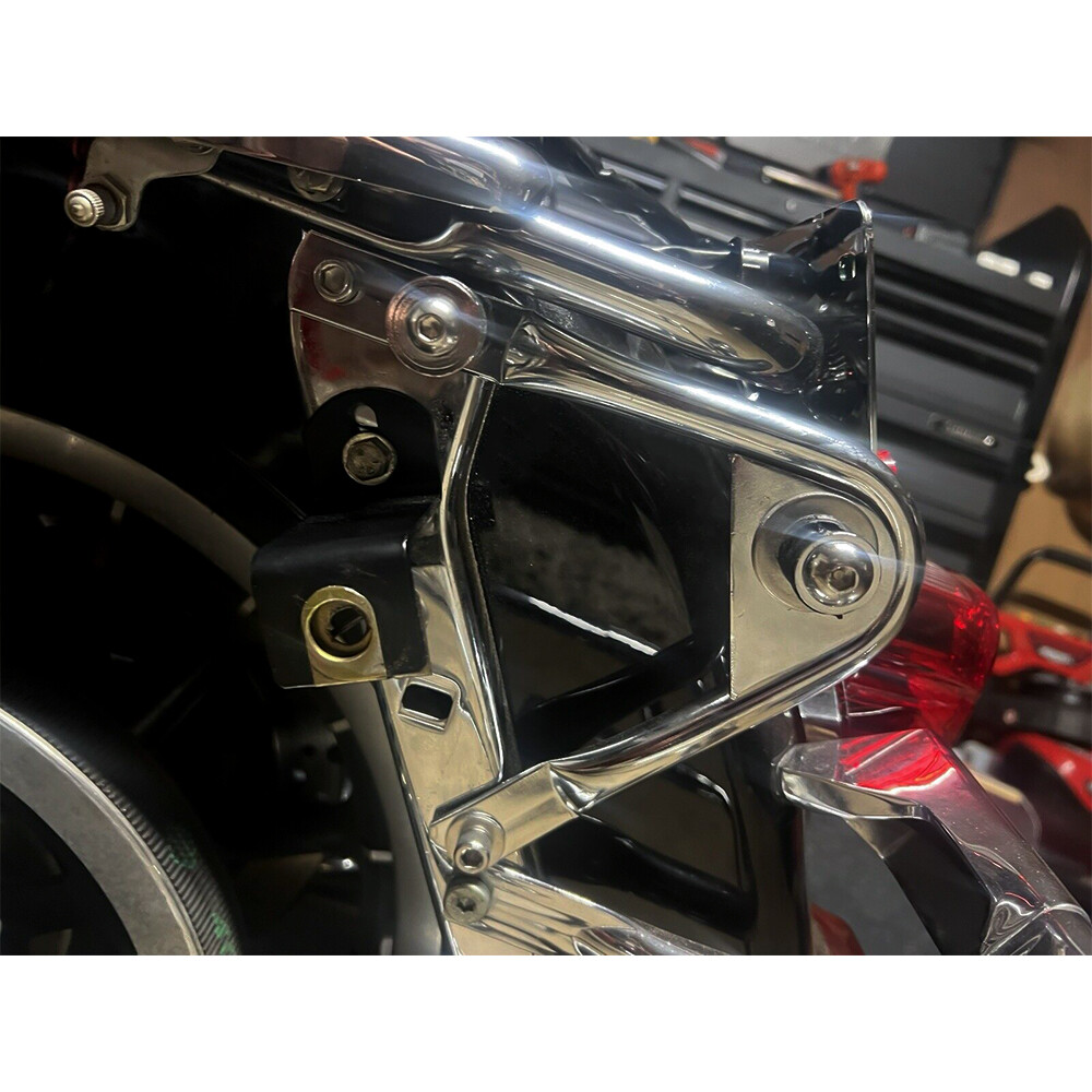 Detachable Two-Up Tour Pack Mount Luggage Rack +Docking For 97-08 Harley Touring