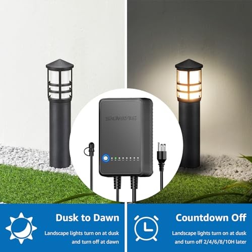 All-in-One LED Landscape Lighting Kit, 8-Pack Low Voltage Pathway Lights with