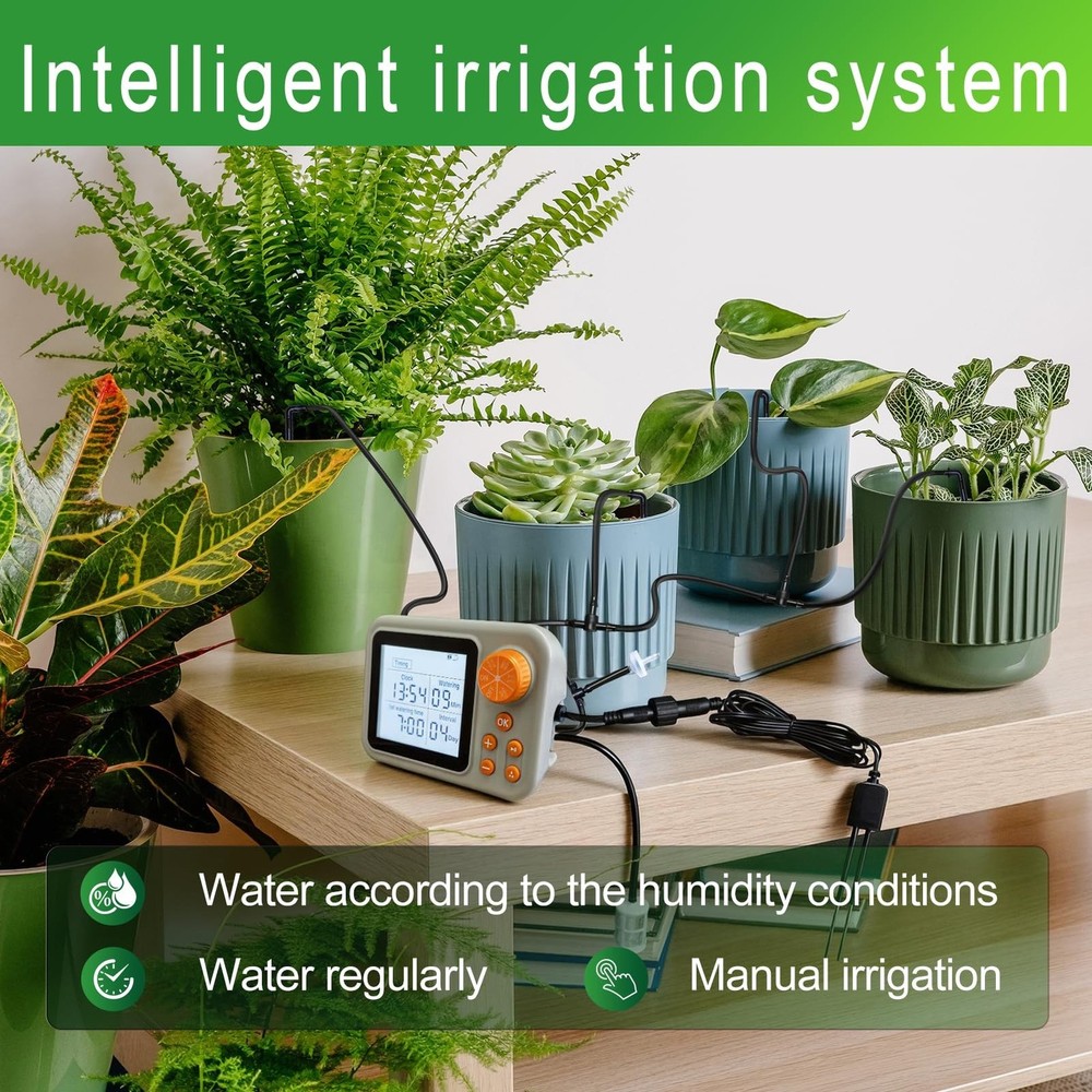 Drip Irrigation kit Indoor Plant Irrigation System Automatic Plant Waterer Pl...