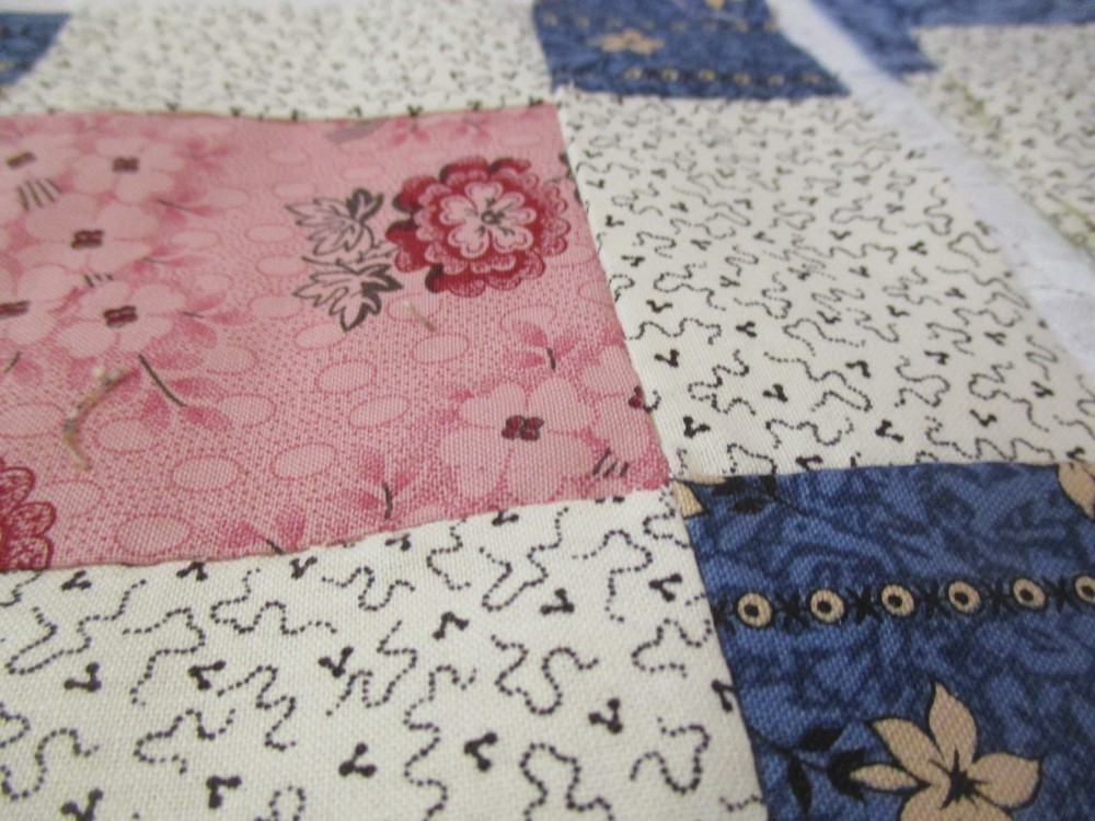 Vintage 1990's 6 Quilt Blocks 9 patch variation