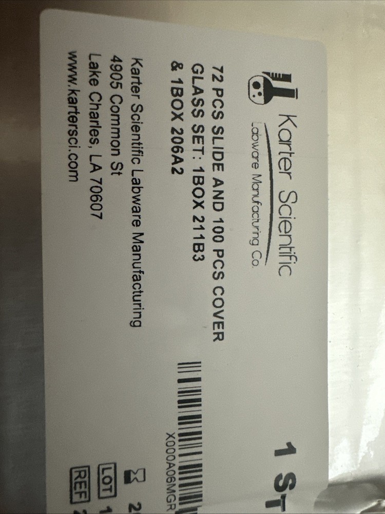 Microscope Slides 72-Pack with 100 Cover Glass Slips