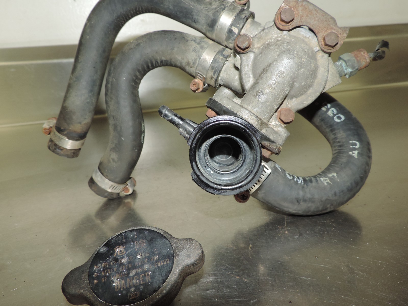 1988 Kawasaki Mule 1000 KAF450 Radiator Hoses Fill Neck Thermostat Housing