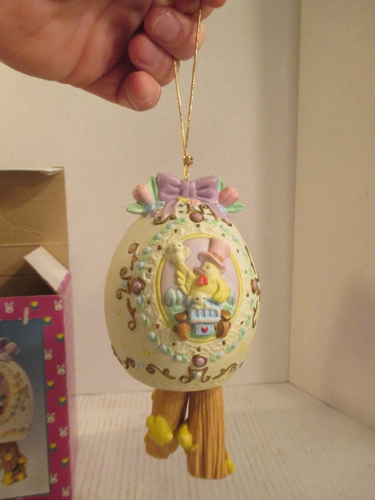 Easter Egg Happy Easter Wind Chime hand painted porcelin