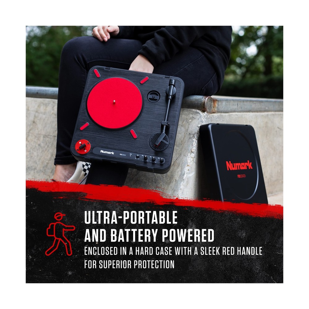 Numark PT01 Scratch | DJ Turntable for Portablists With User Replaceable Scra...