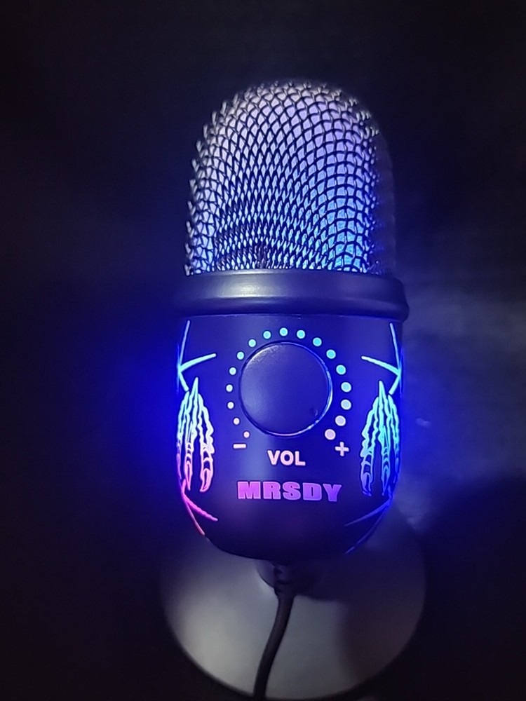 Professional LED Microphone Dynamic Recording Gaming Streaming Podcast (T40)