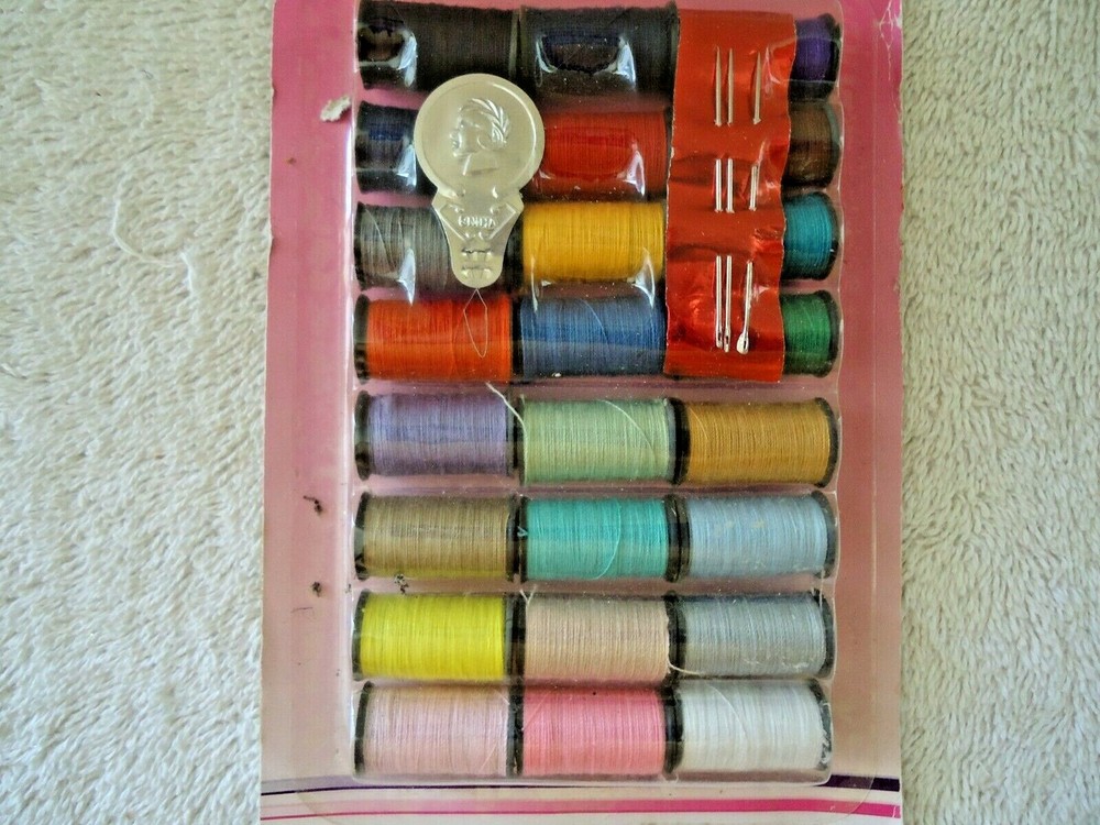 " NIP " Sewing Patch 24 Count All Purpose Thread With Needles & Threader