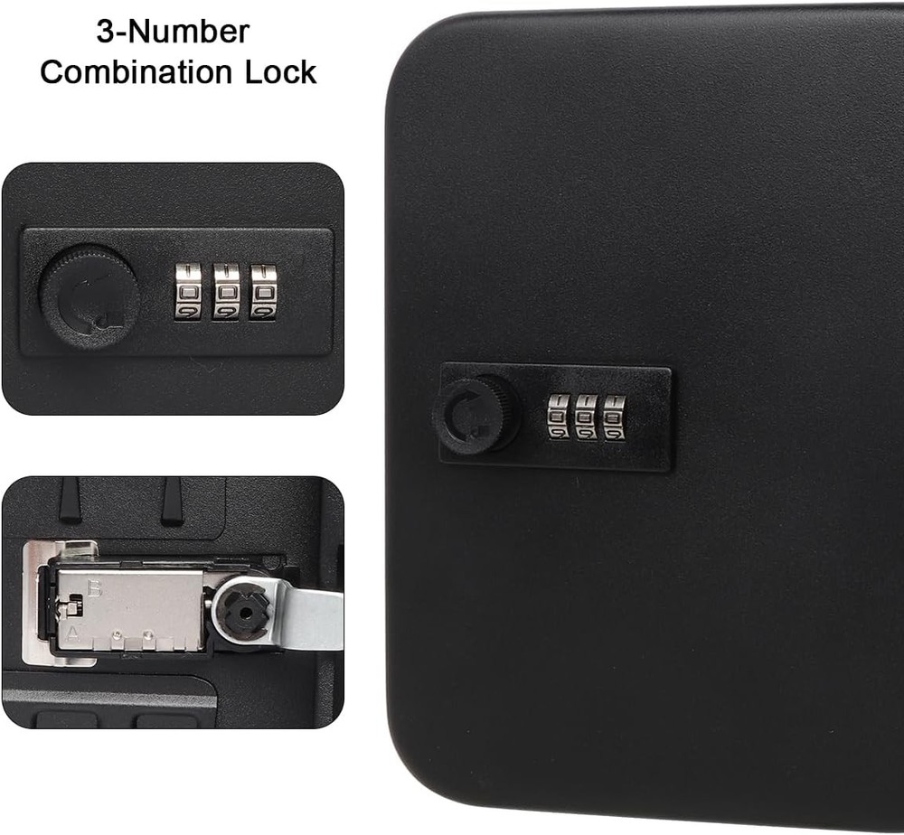 20-Key Wall Mount Metal Storage Lock Box with Code Security Cabinet