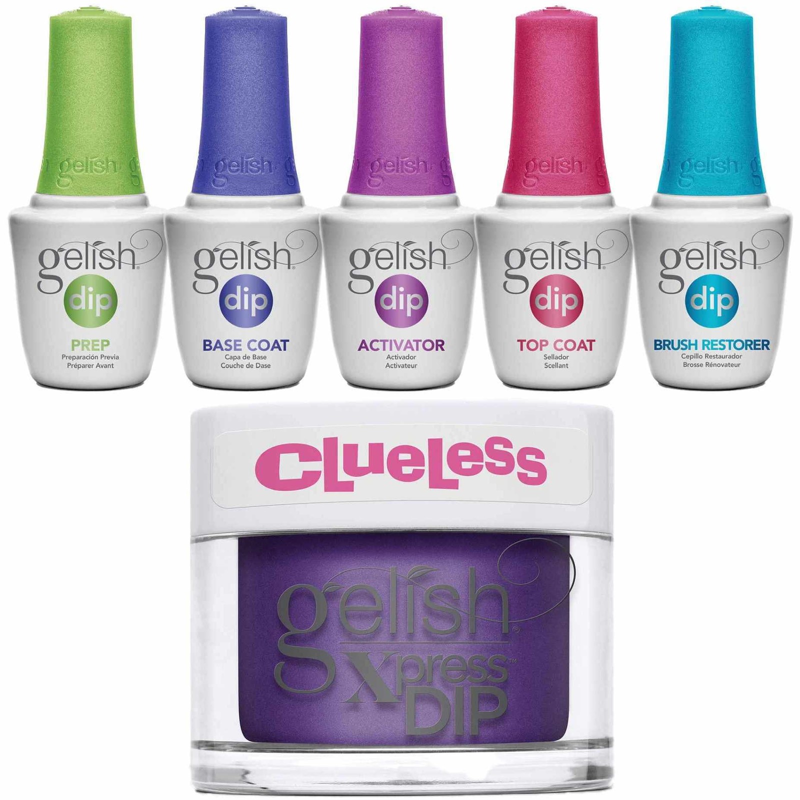 Gelish Dip Bundle, Includes Basix Kit and Violet Creme Dip Powder