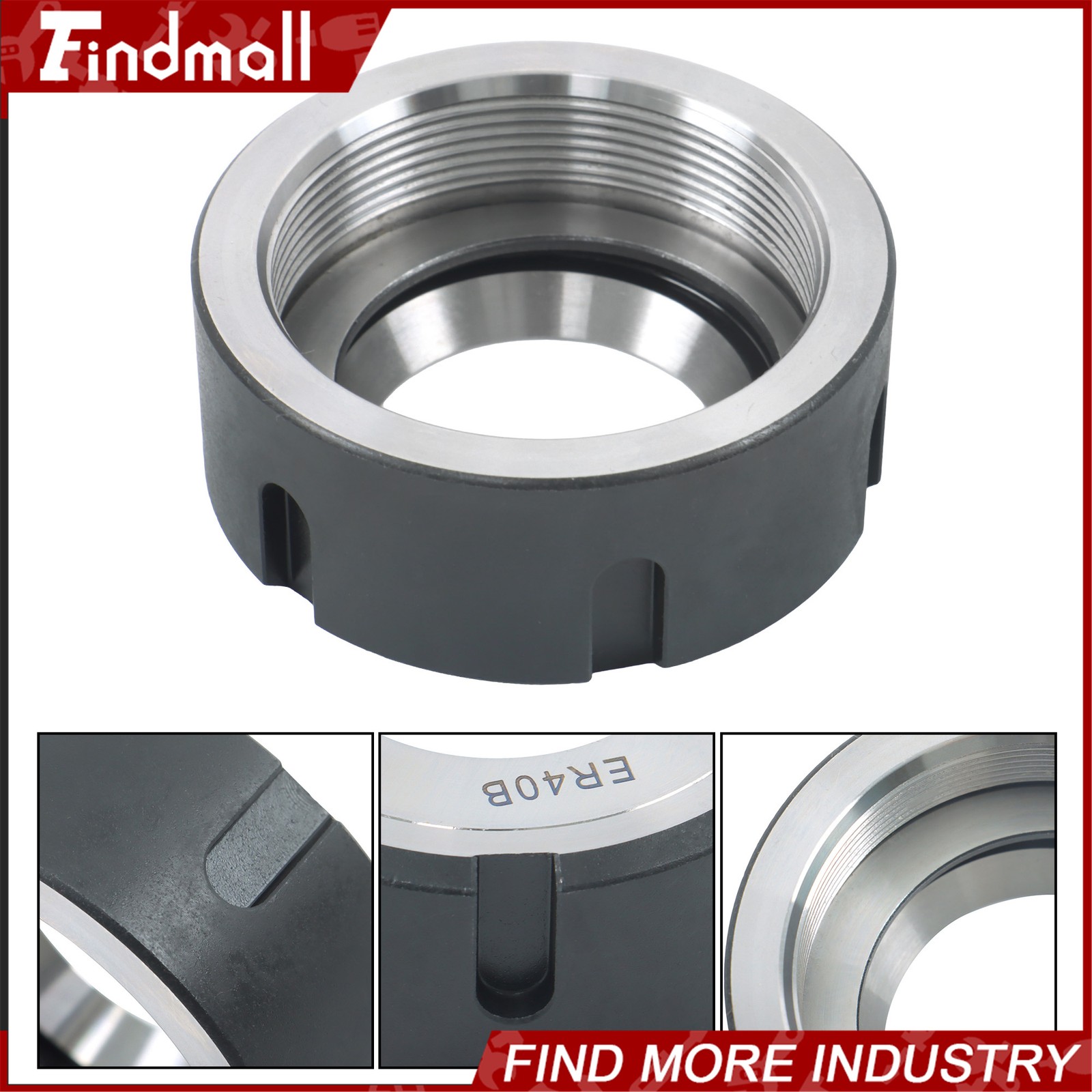 Findmall Precision ER40 Ball Bearing Collet Nut for CNC Tool Holder