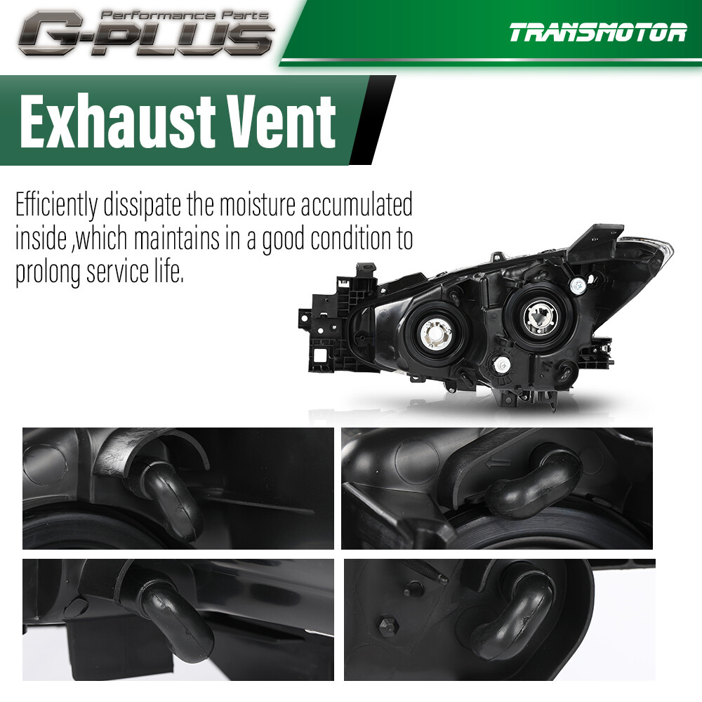 Pair Fit For 14-16 Mazda 3 Driver & Passenger Side Headlight Assembly