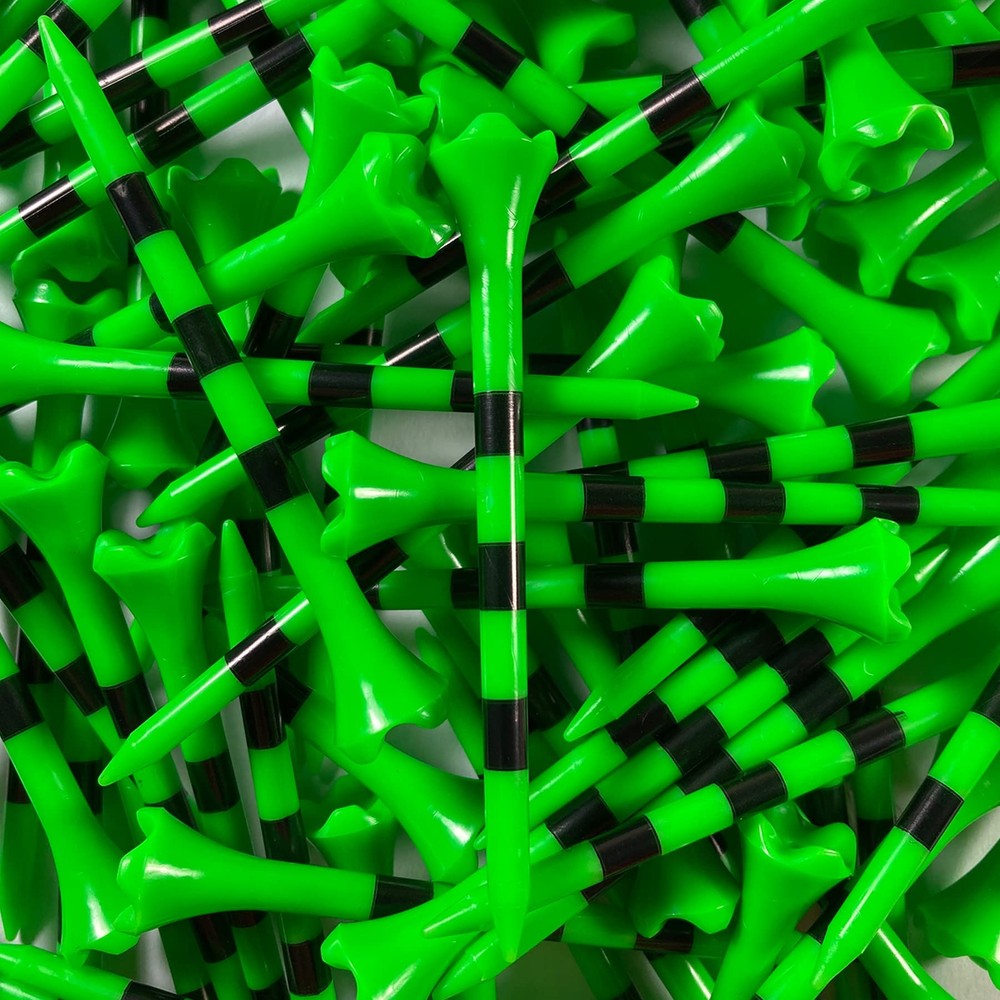 100PCS 3-1/4 Inch Pride Performance Striped Golf Tees Durable Bulk Pack