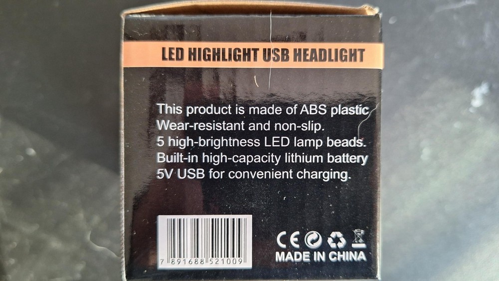 LED Highlight USB Rechargeable Headlight 5 LED Lights 4 Modes New