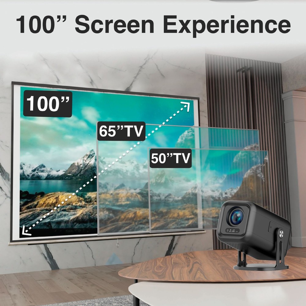 Laser 1080p Android 13 Smart Projector Auto Focus 210 Tilt