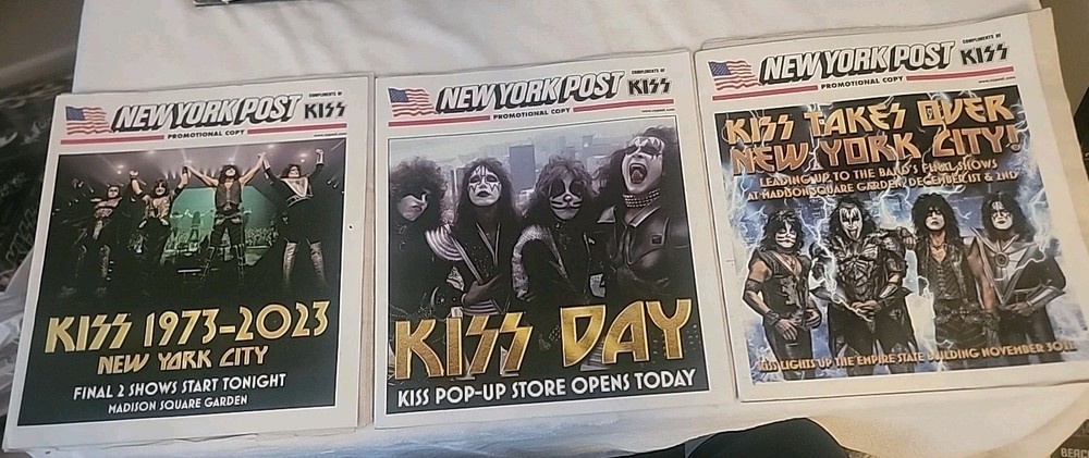 NY POST FINAL KISS SHOWS MSG -ALL 3 DAYS INCLUDING THE HTF ONE. DAY #1 VERY RARE
