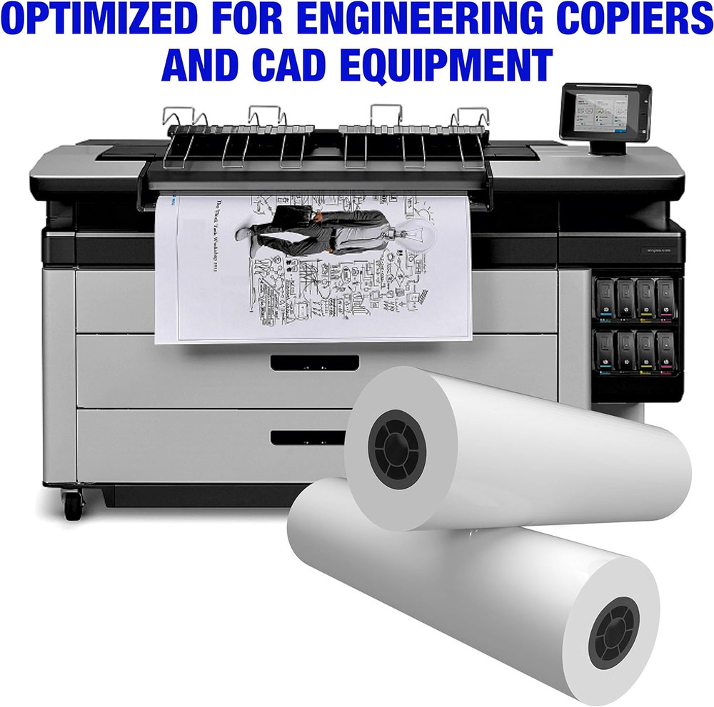 Wide Format Paper Rolls Bond Engineering (24 in X 650 Ft | 3" Core)