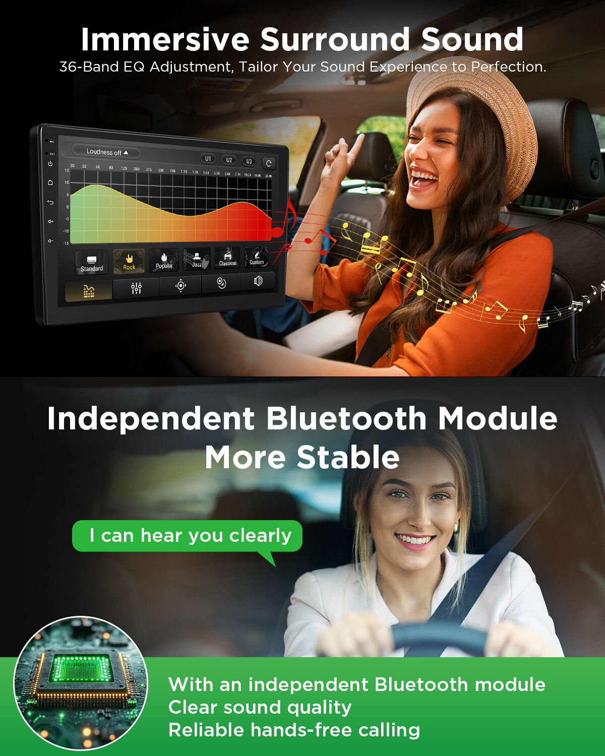 For Jeep Wrangler 2007-2017 Car Stereo Apple CarPlay Android 13 Radio GPS Navi