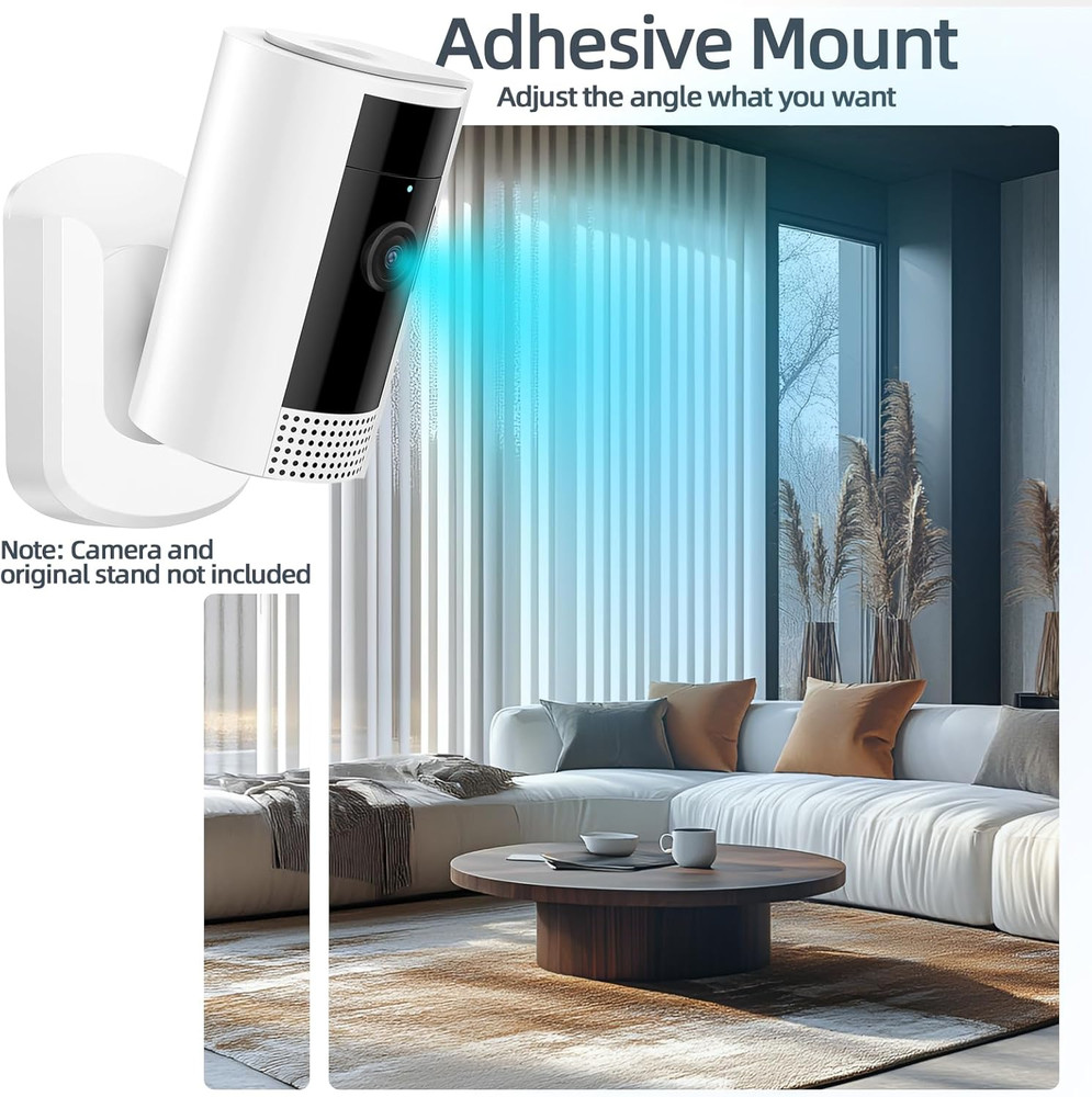 No Drill Ring Indoor Cam Adhesive Wall Mount Bracket - No Screws Needed